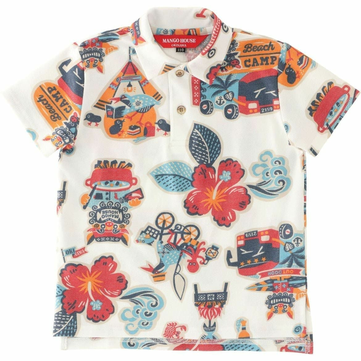 かりゆしポロシャツ　サムネイル画像　アイボリー