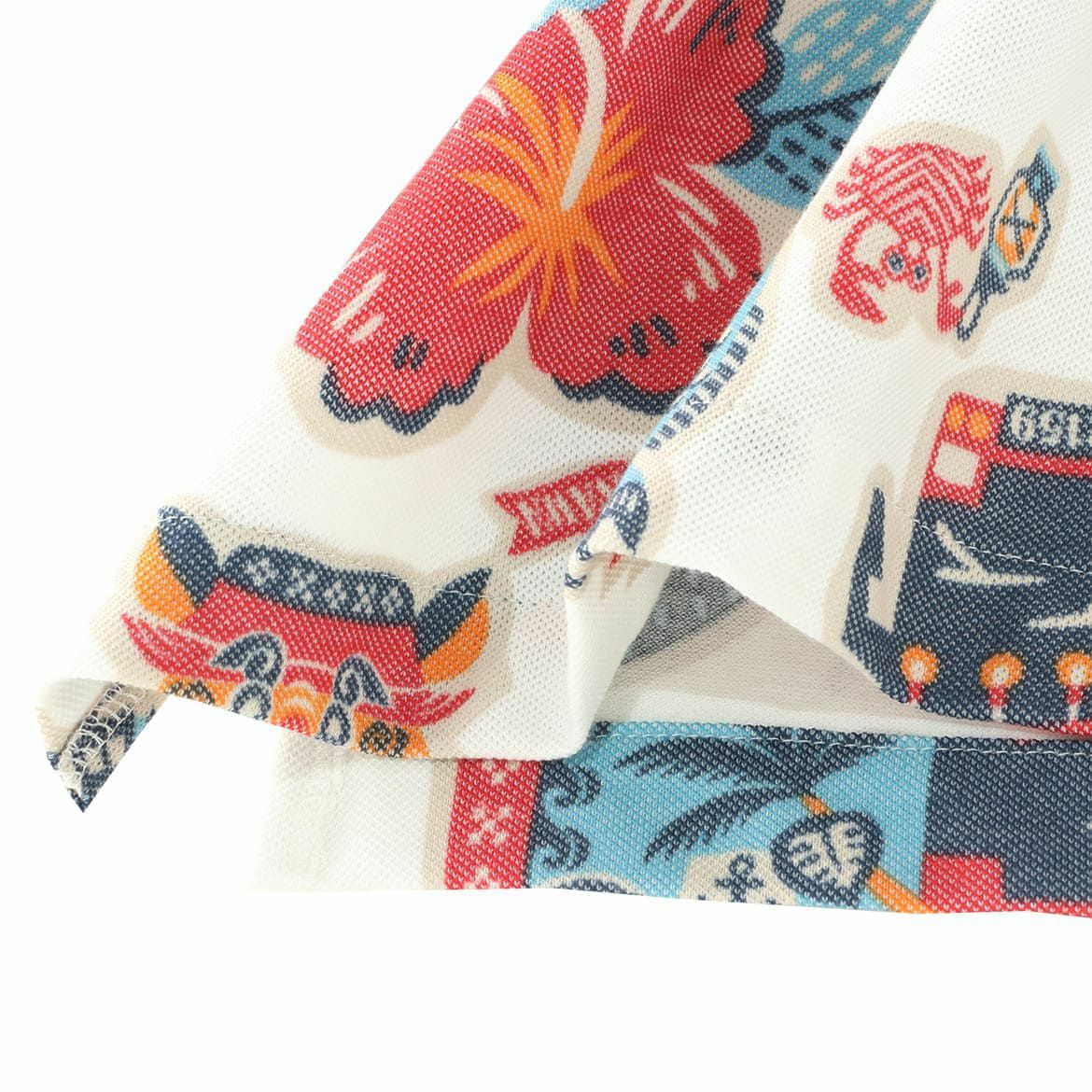 かりゆしポロシャツ　生地感