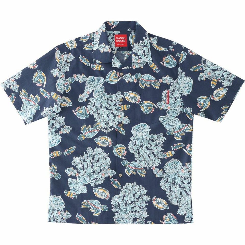 かりゆしウェア　サムネイル画像　ネイビー