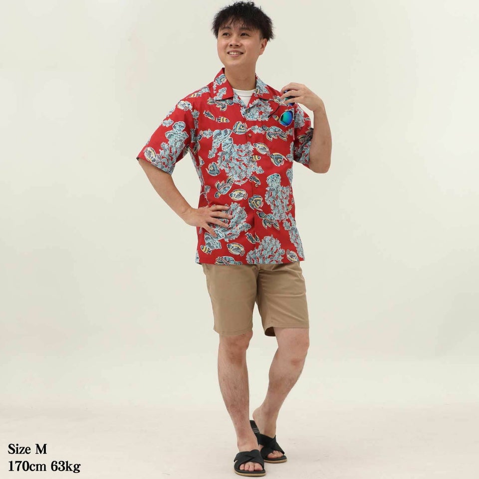 かりゆしウェア　モデル着用画像