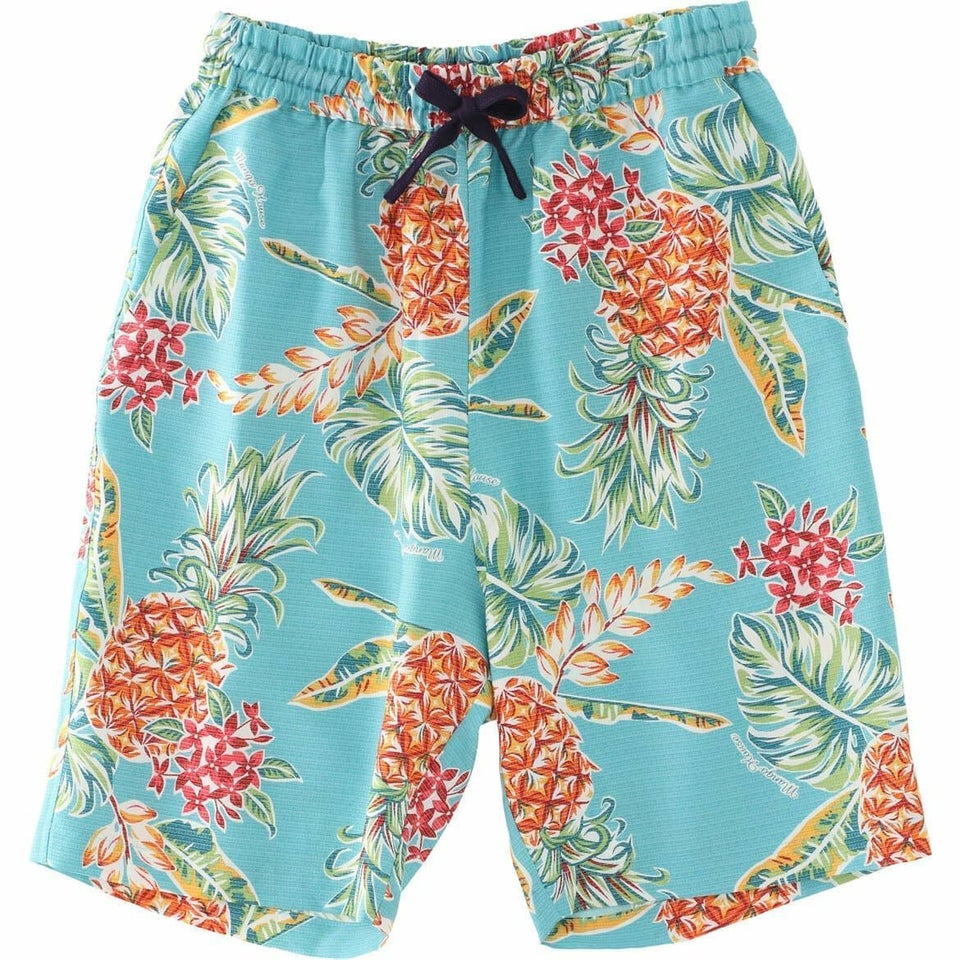 かりゆしウェア　ハーフパンツ　サムネイル画像　ターコイズブルー