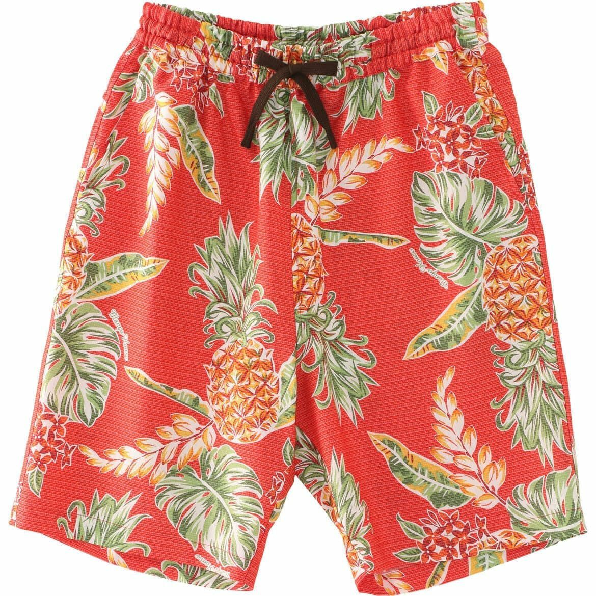 かりゆしウェア　ハーフパンツ　サムネイル画像　レッド