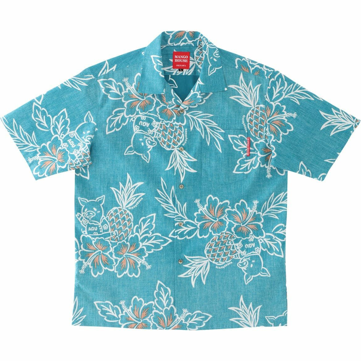 かりゆしウェア　サムネイル画像　ターコイズブルー