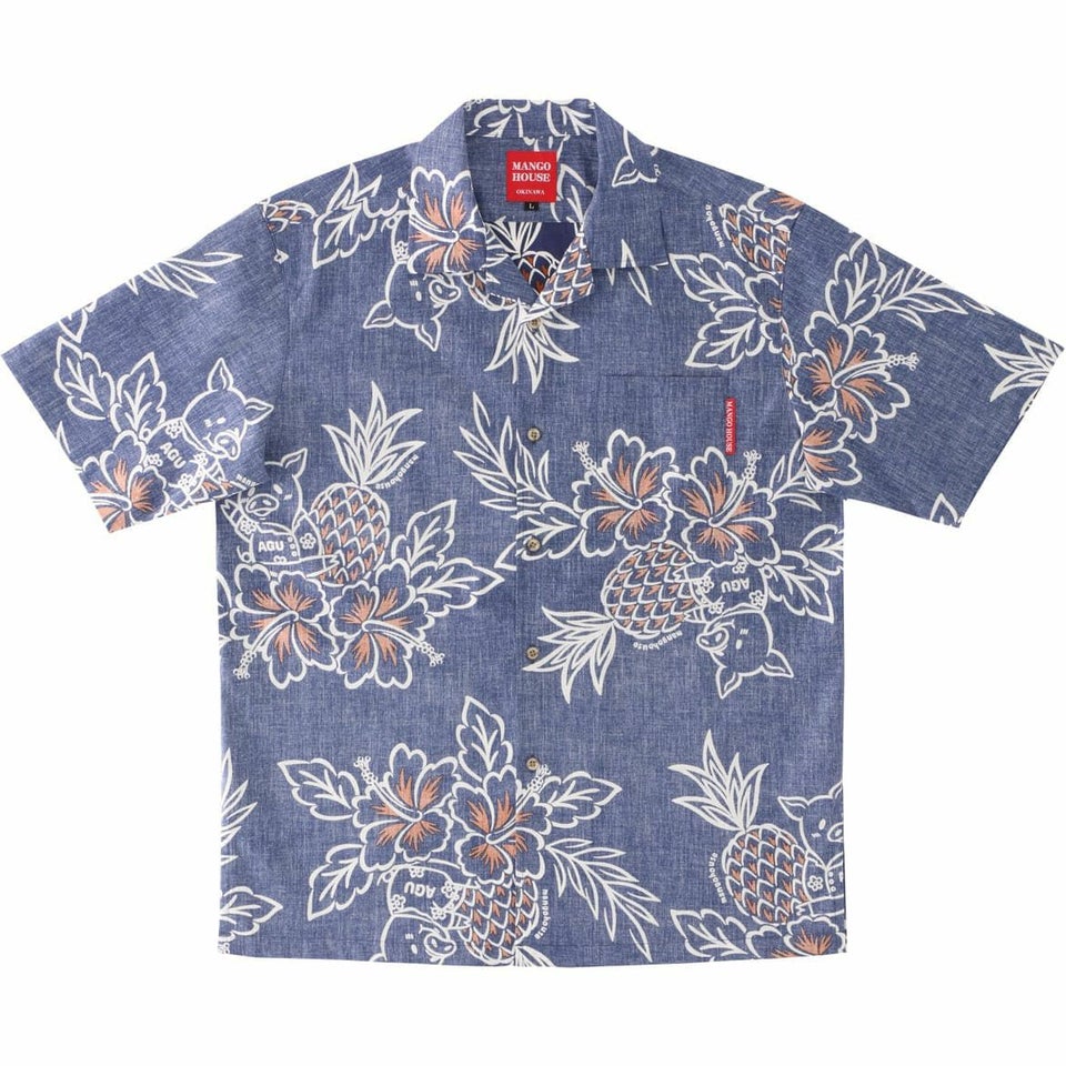 かりゆしウェア　サムネイル画像　ネイビー