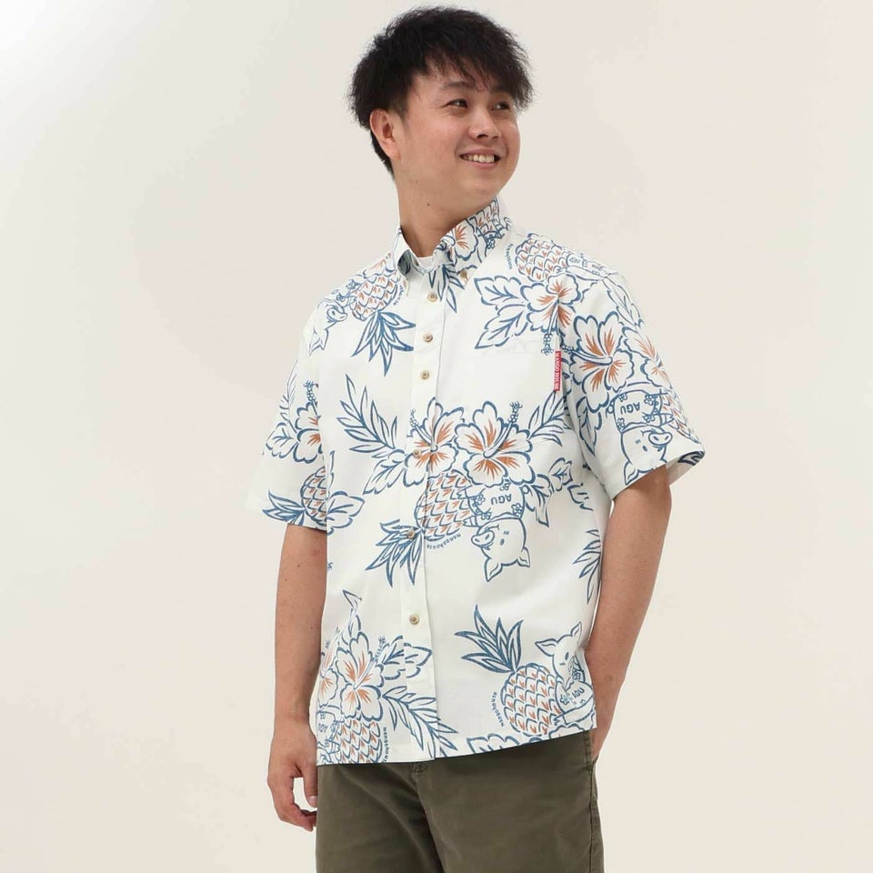 かりゆしウェアモデル着用画像