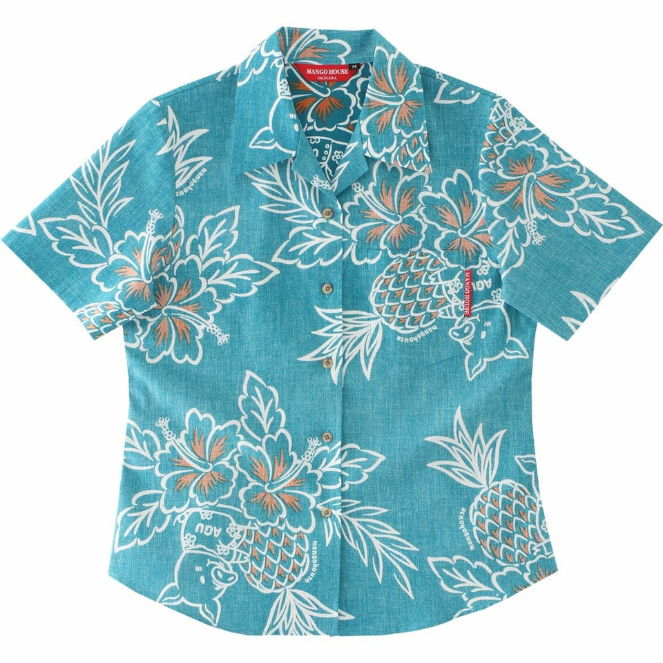 かりゆしウェアサムネイル画像　ターコイズブルー