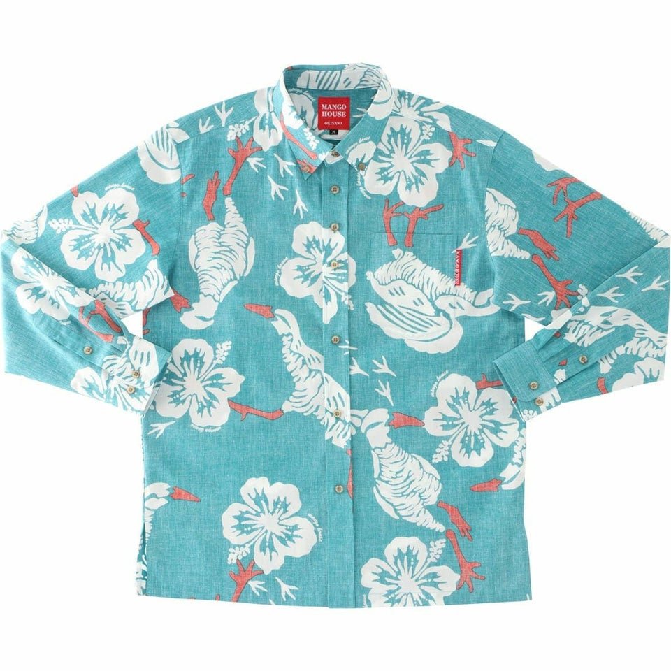 かりゆしウェアサムネイル画像　ターコイズブルー