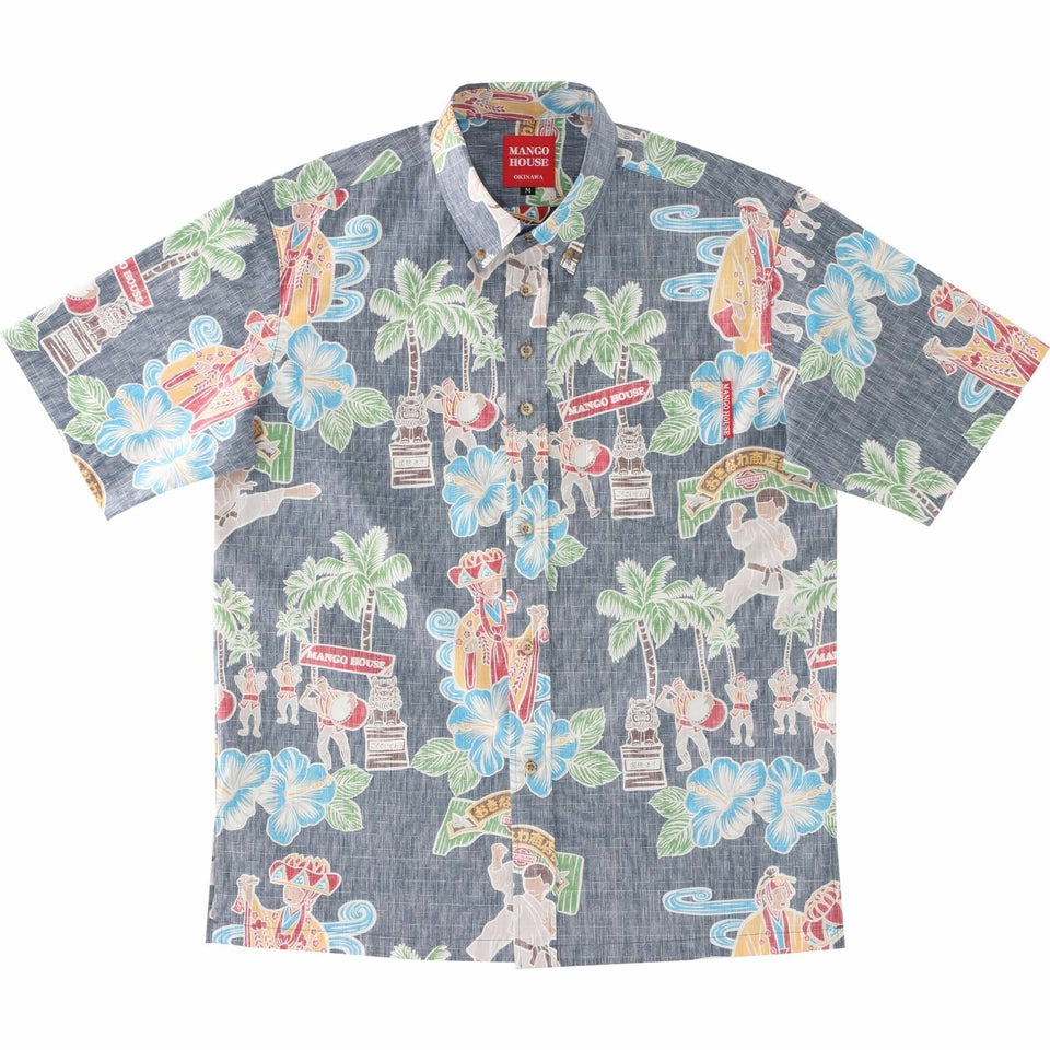 かりゆしウェアサムネイル画像　ネイビー