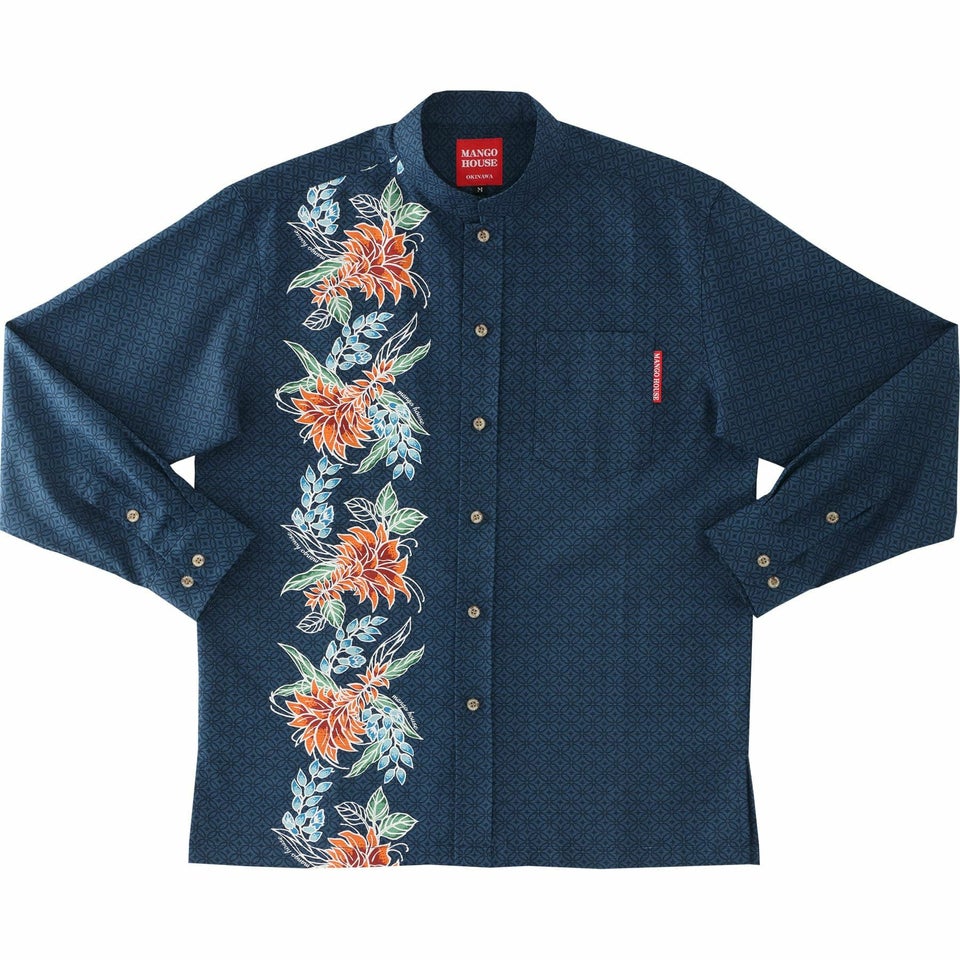 かりゆしウェアサムネイル画像（ネイビー）