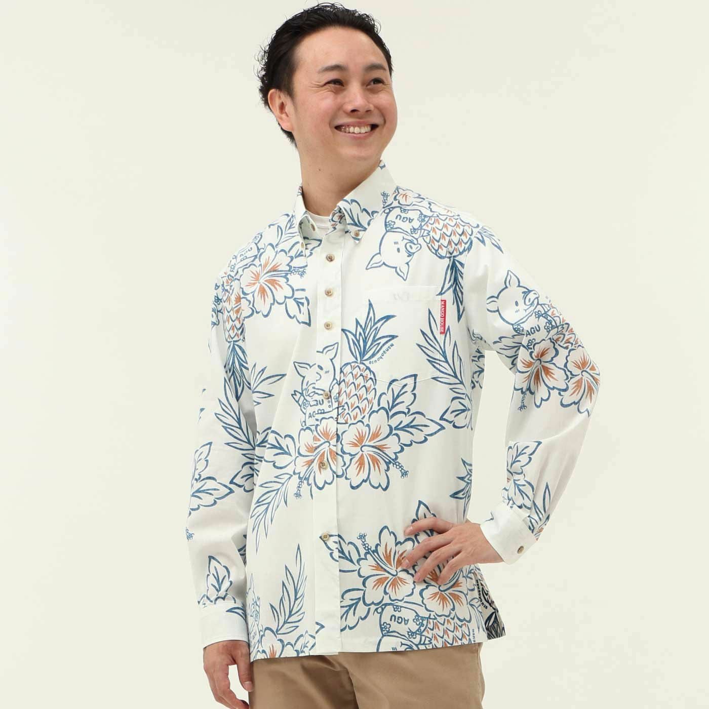 かりゆしウェアモデル着用画像