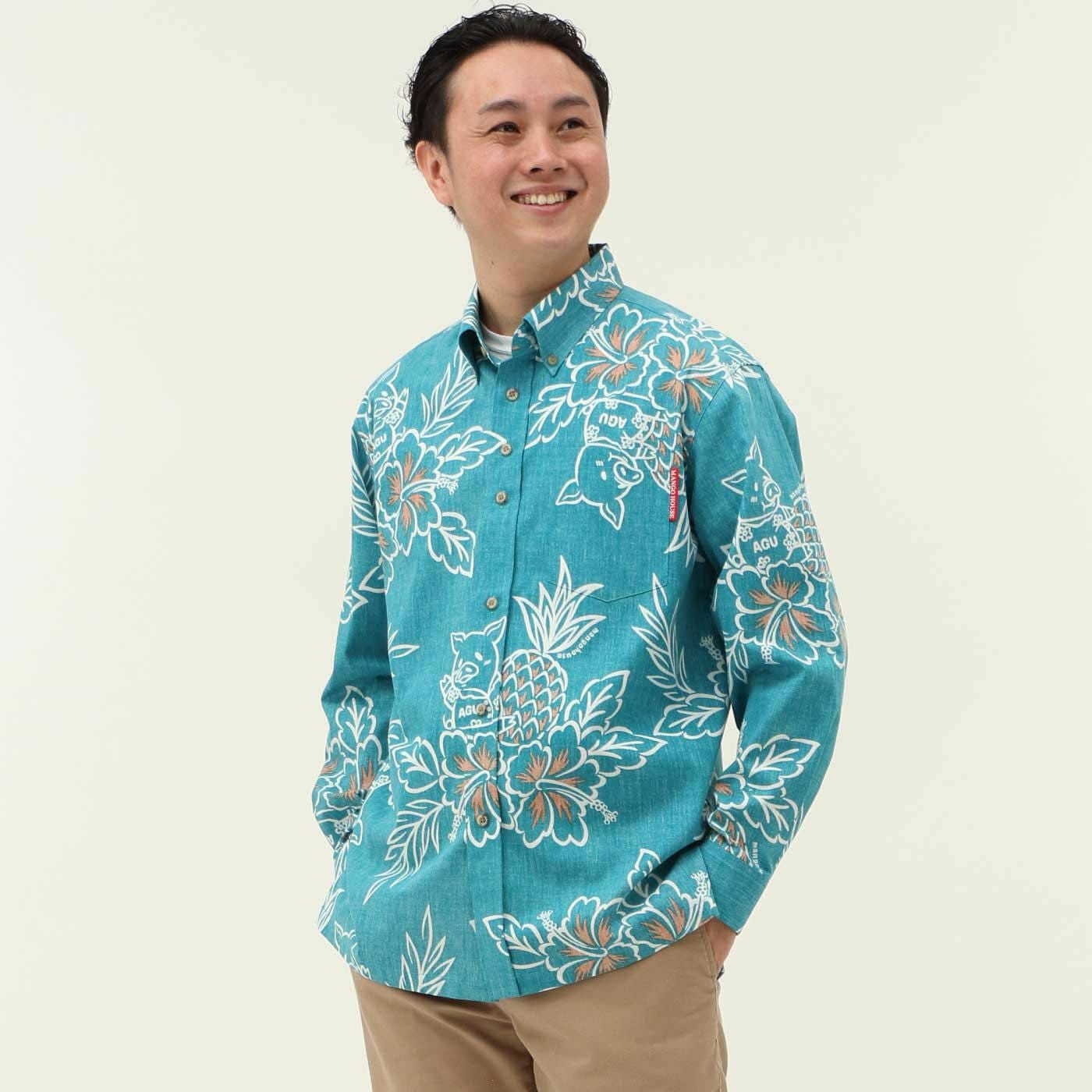 かりゆしウェアモデル着用画像