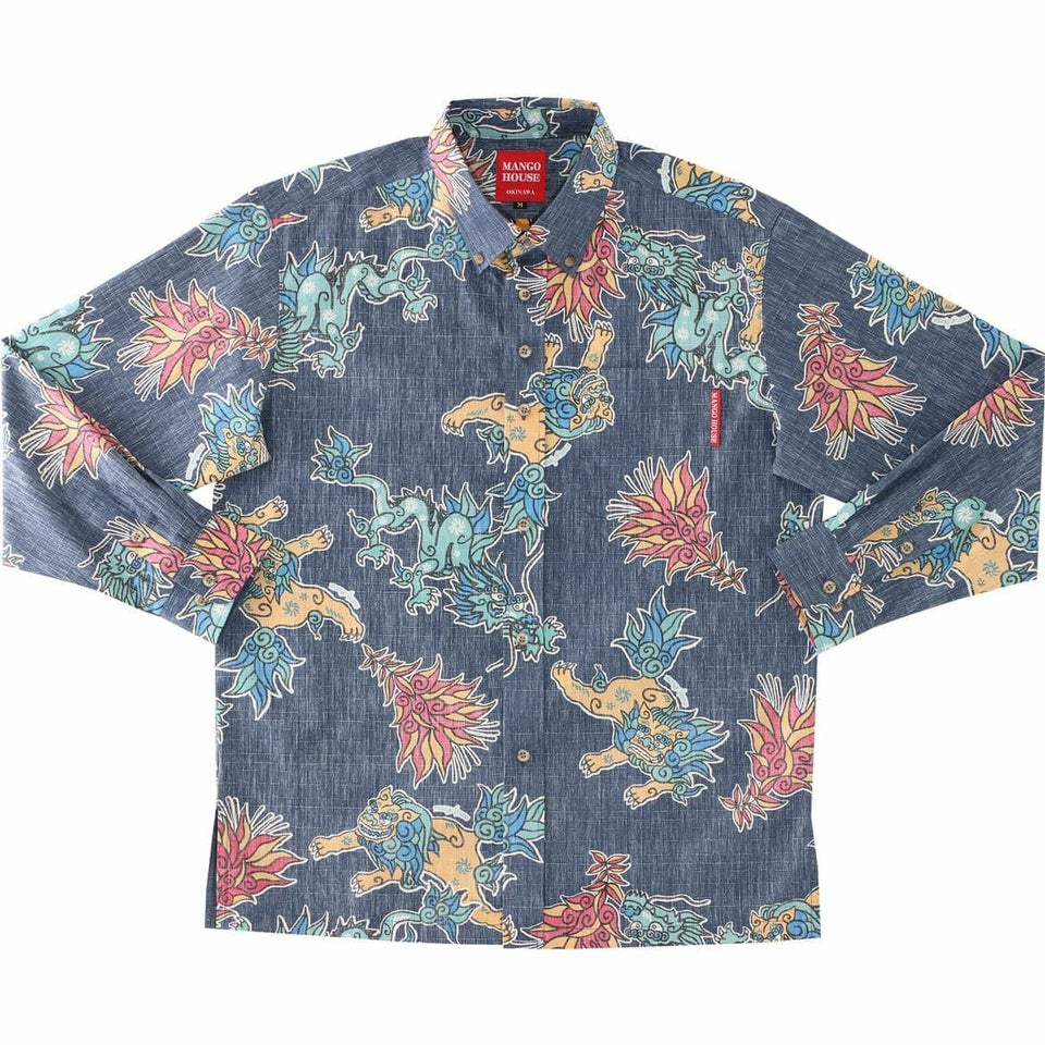 かりゆしウェア　サムネイル画像（ネイビー）