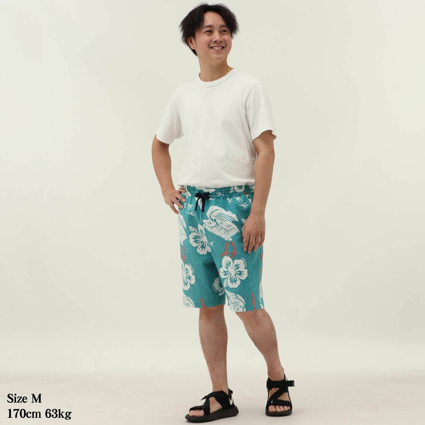 ハーフパンツ ヤンバルクイナウォーク メンズ かりゆしウェア 沖縄