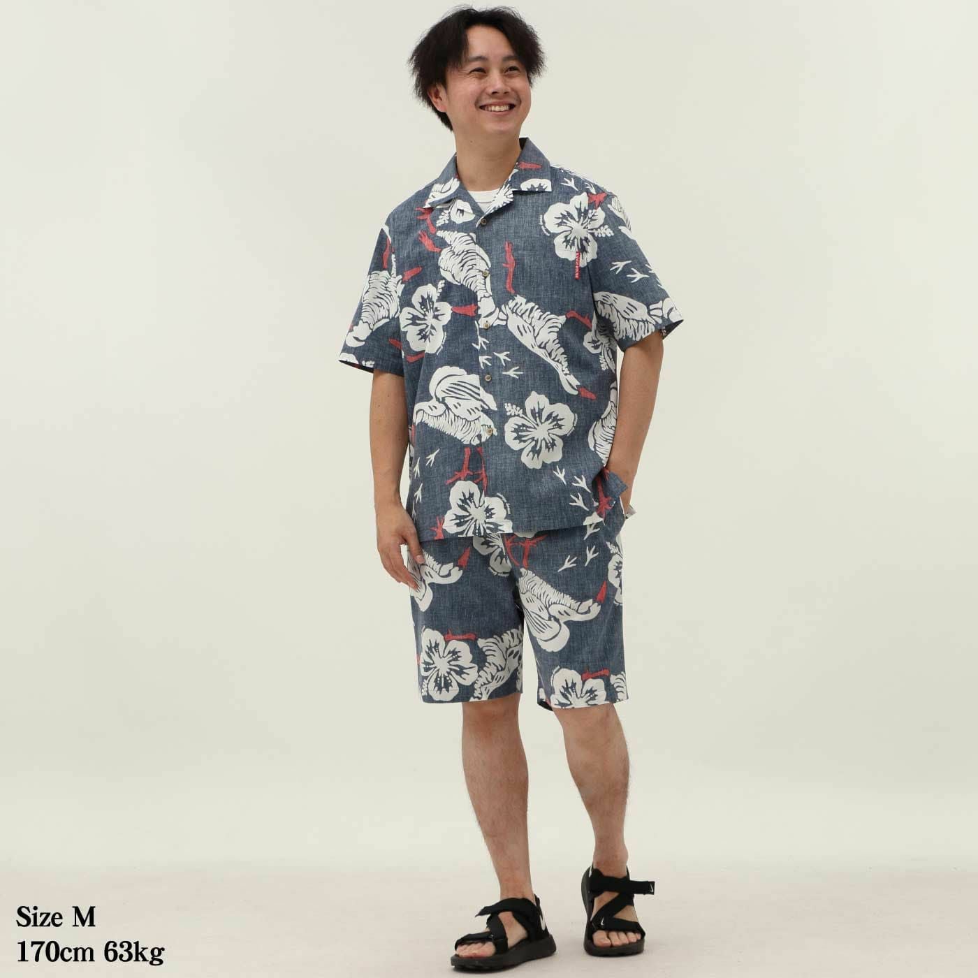 ハーフパンツ ヤンバルクイナウォーク メンズ かりゆしウェア 沖縄