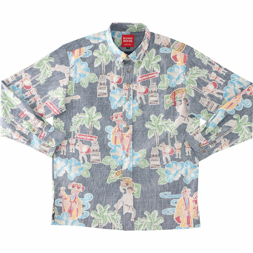 かりゆしウェア　サムネイル画像（ネイビー）