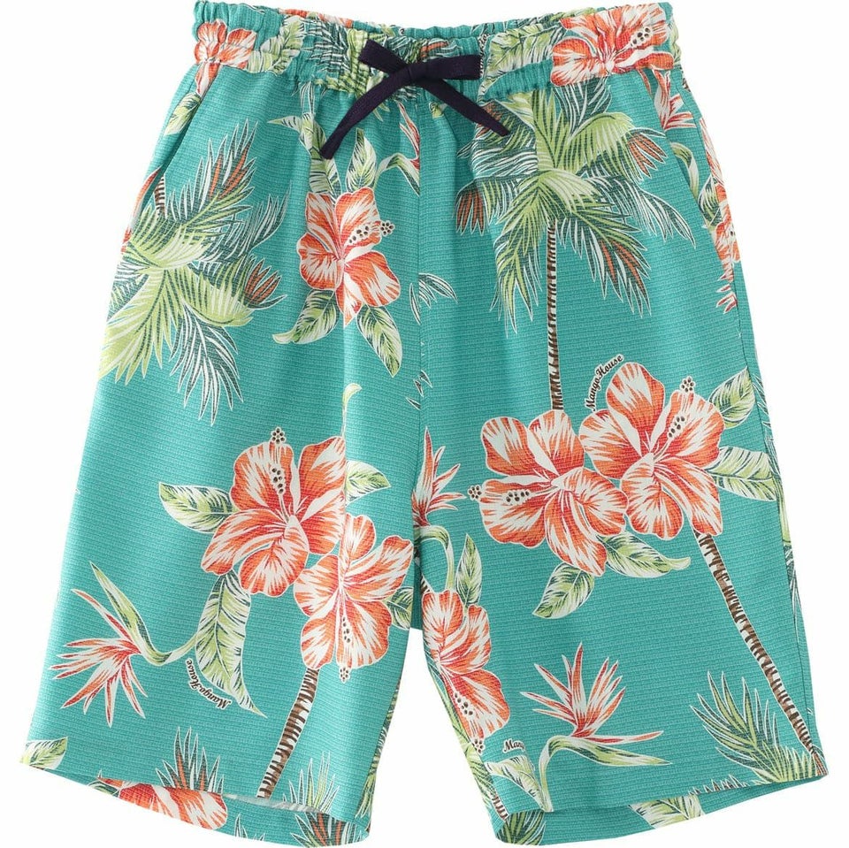 かりゆしハーフパンツ　サムネイル画像（ターコイズブルー）