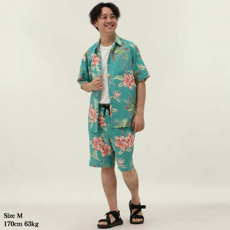 かりゆしハーフパンツ　モデル着用画像