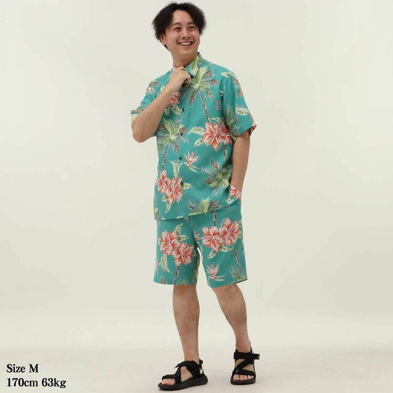 かりゆしハーフパンツ　モデル着用画像