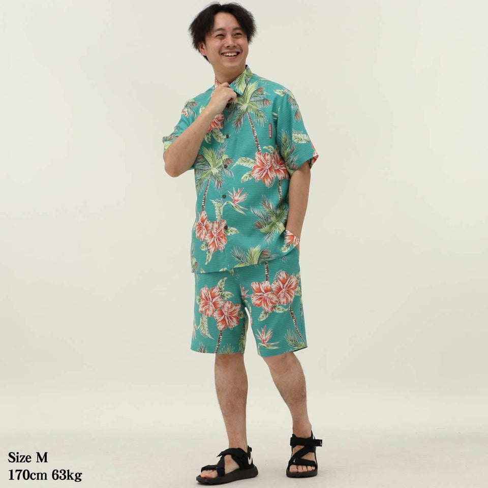 かりゆしハーフパンツ　モデル着用画像