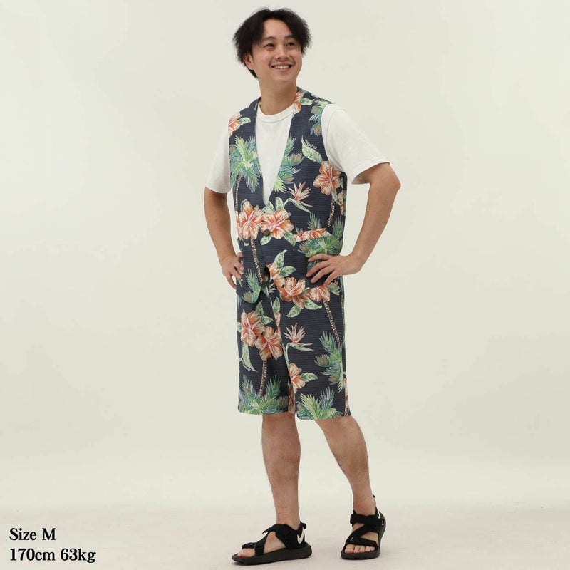 かりゆしハーフパンツ　モデル着用画像
