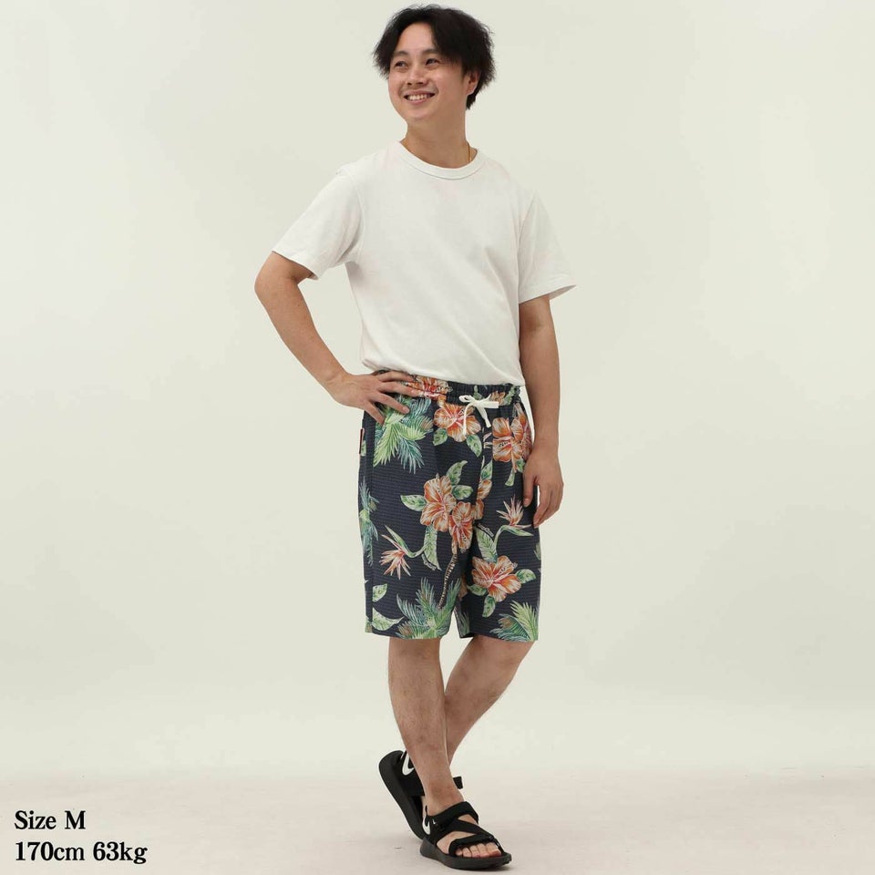 かりゆしハーフパンツ　モデル着用画像