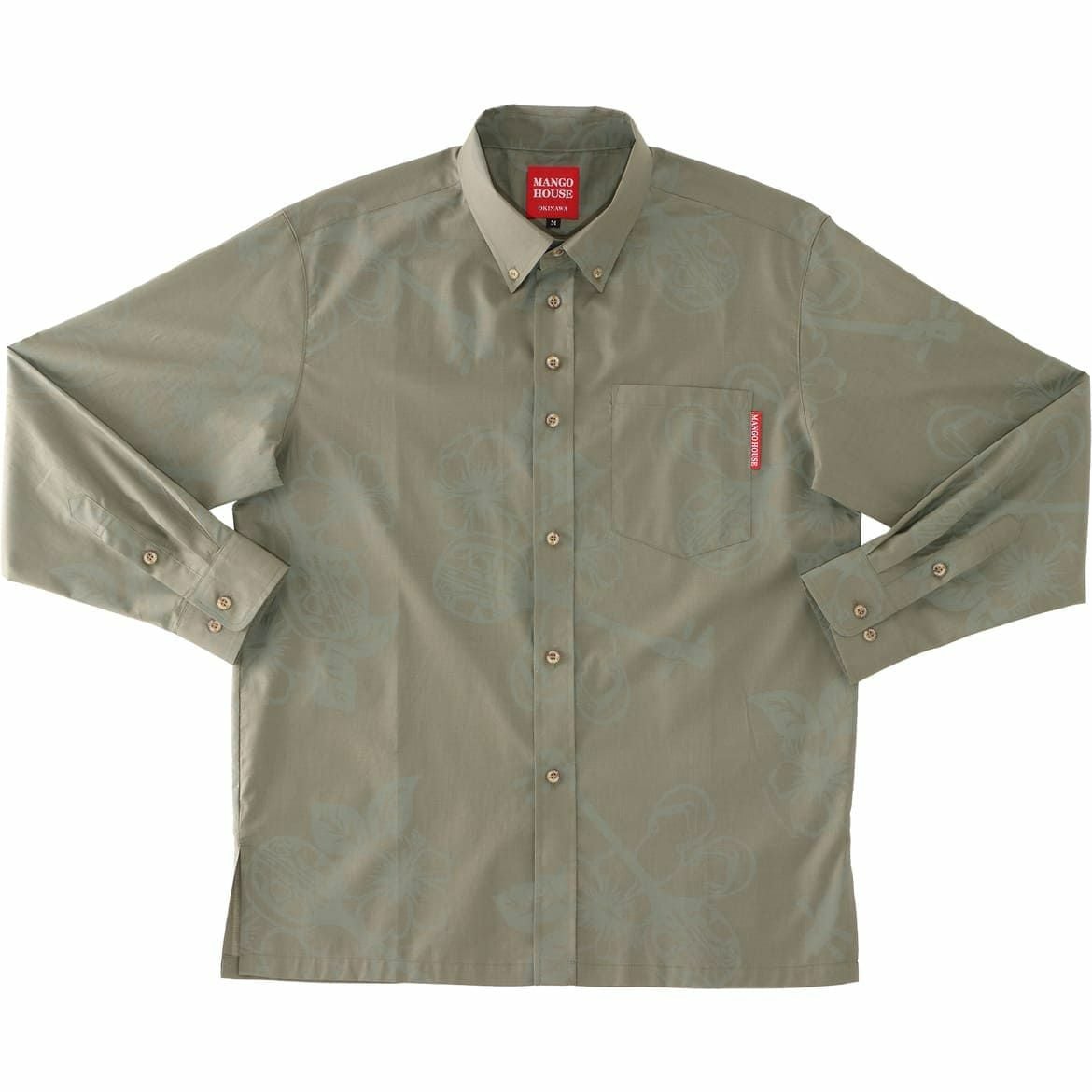 かりゆしウェア　サムネイル画像(ラッカーオリーブグリーン)