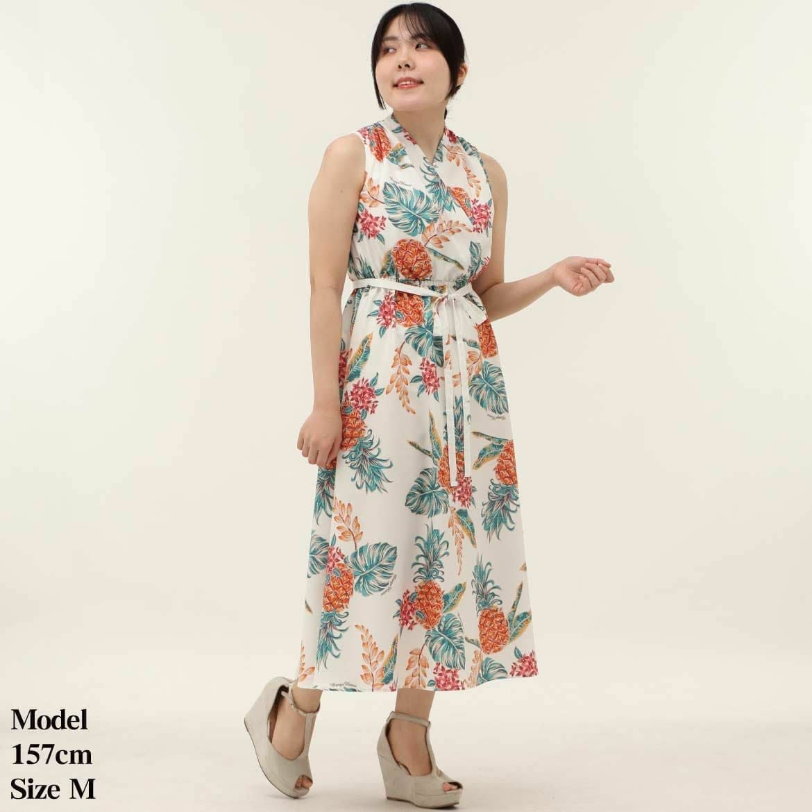 かりゆしウェア　レディース　ワンピース（アイボリー）