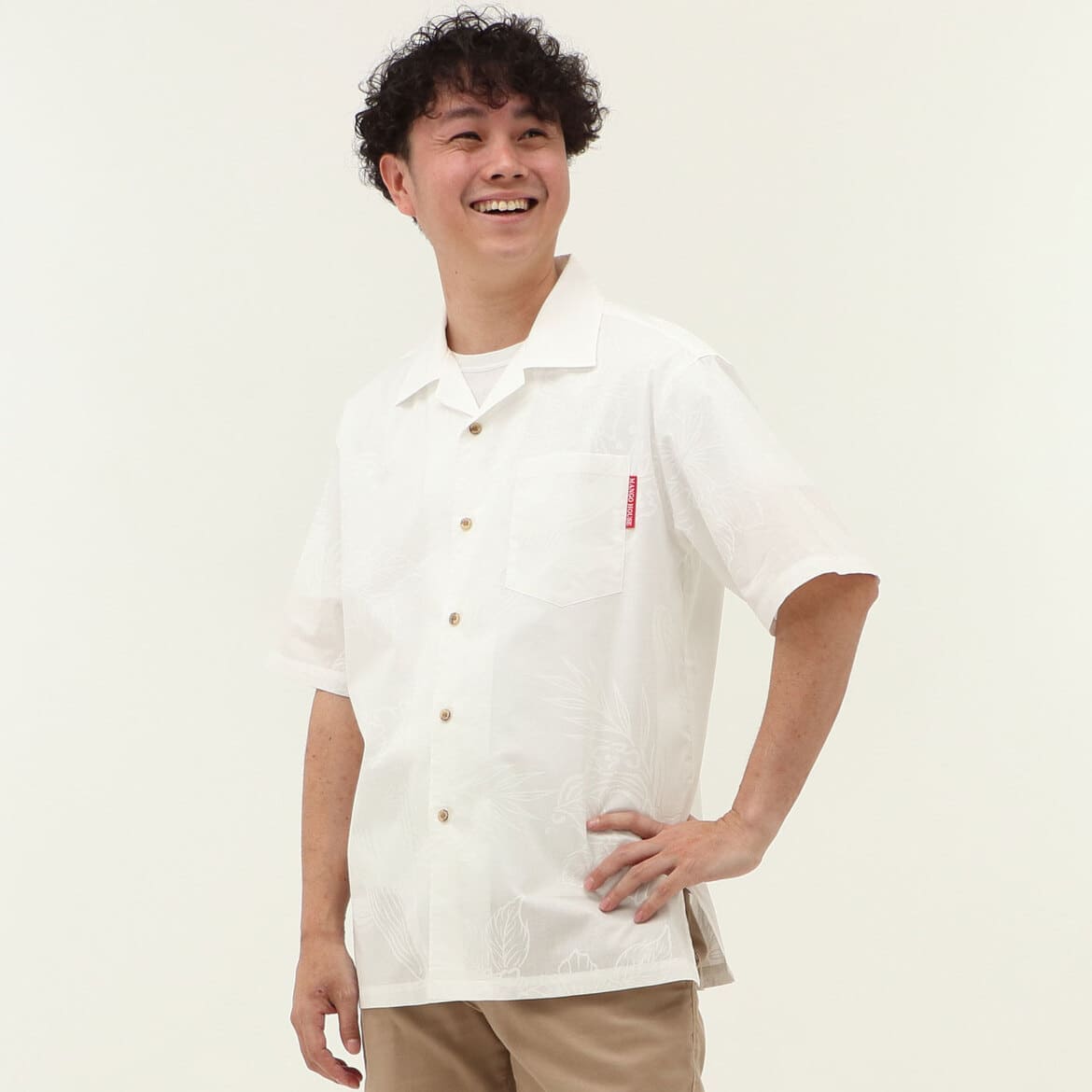 251183 ホエールウォッチングハイビー メンズ かりゆしウェア 沖縄
