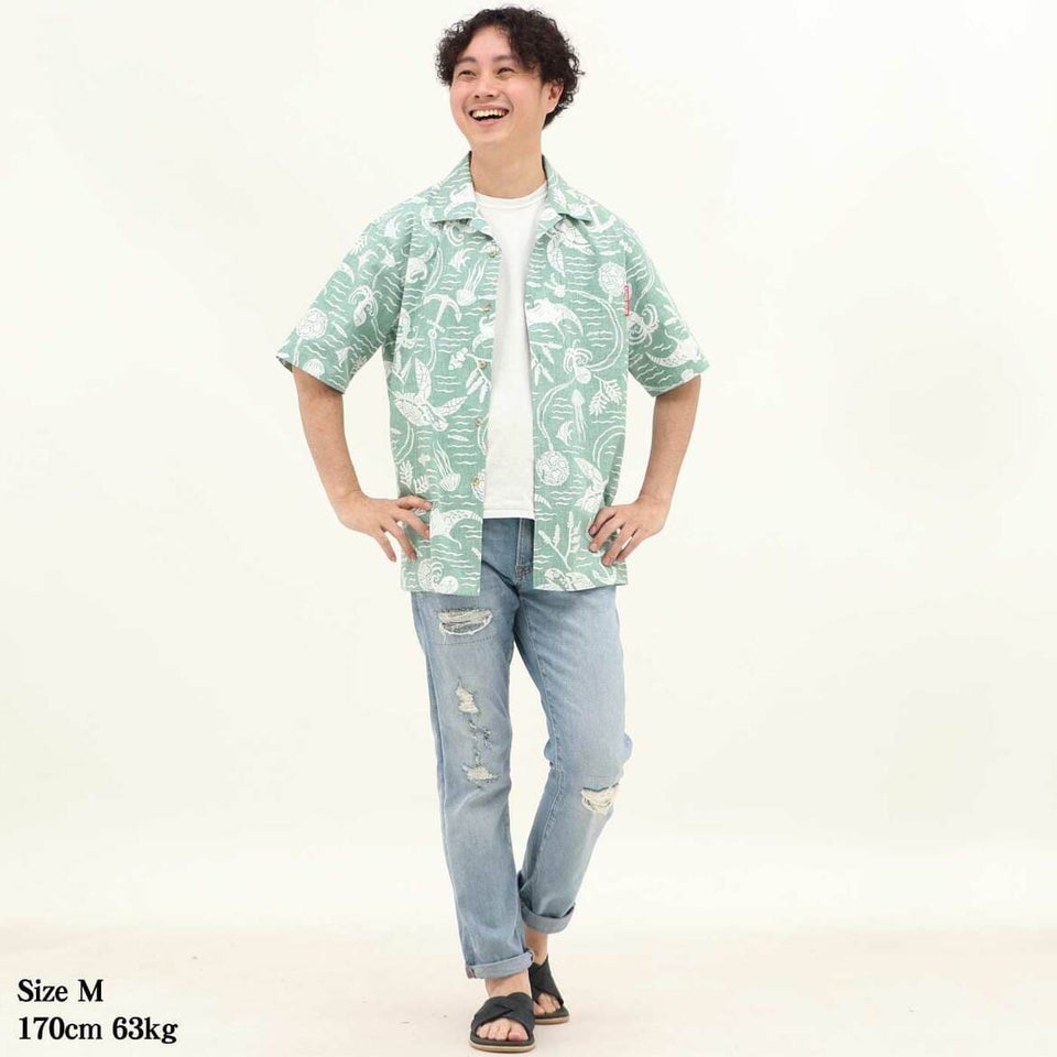 かりゆしウェアモデル着用画像